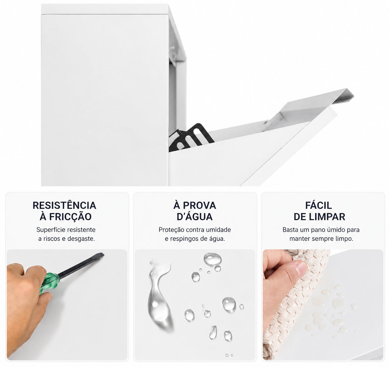 Armário Sapateira Slim Metálica 4 Portas Basculantes