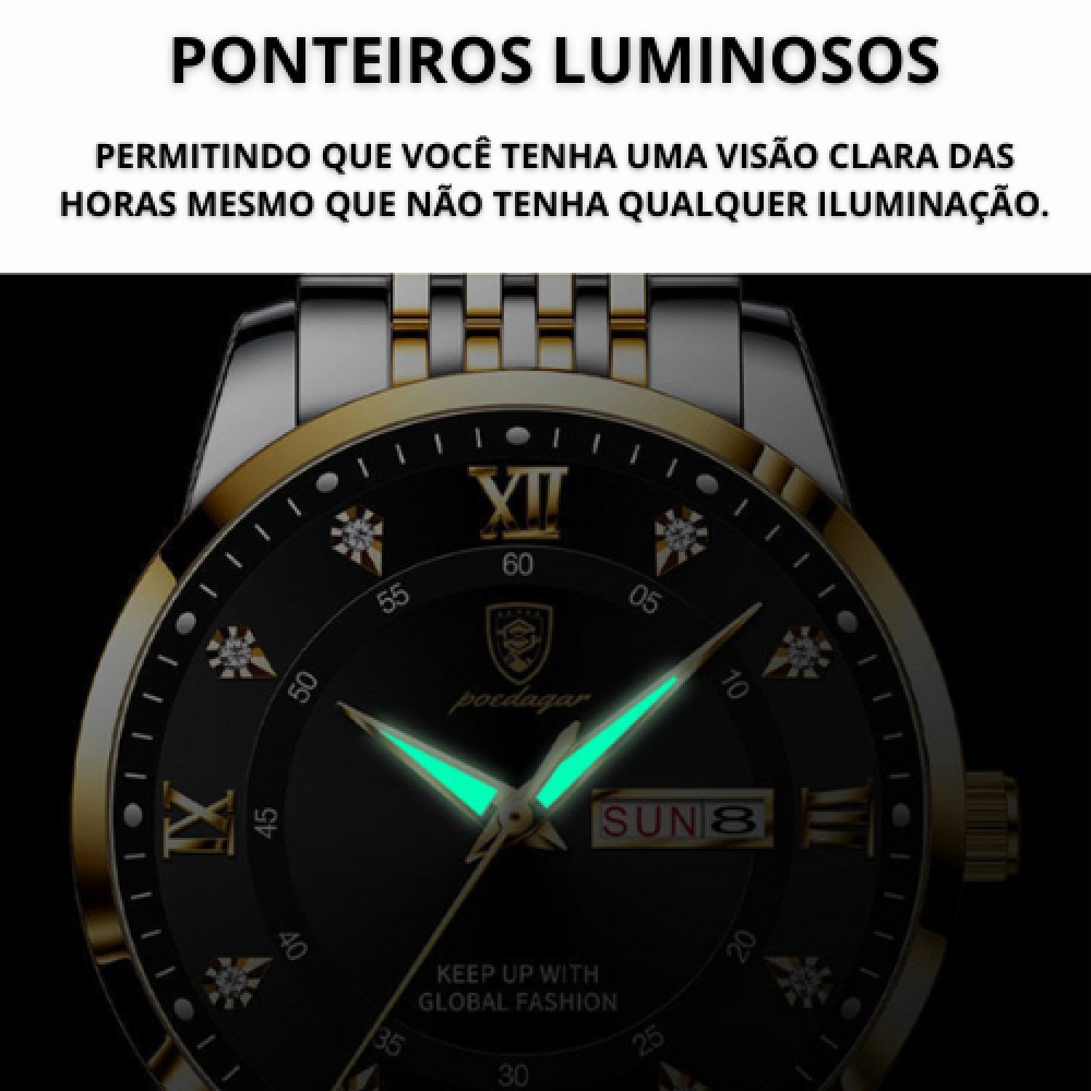 Relógio Poedagar Quartz Luxury