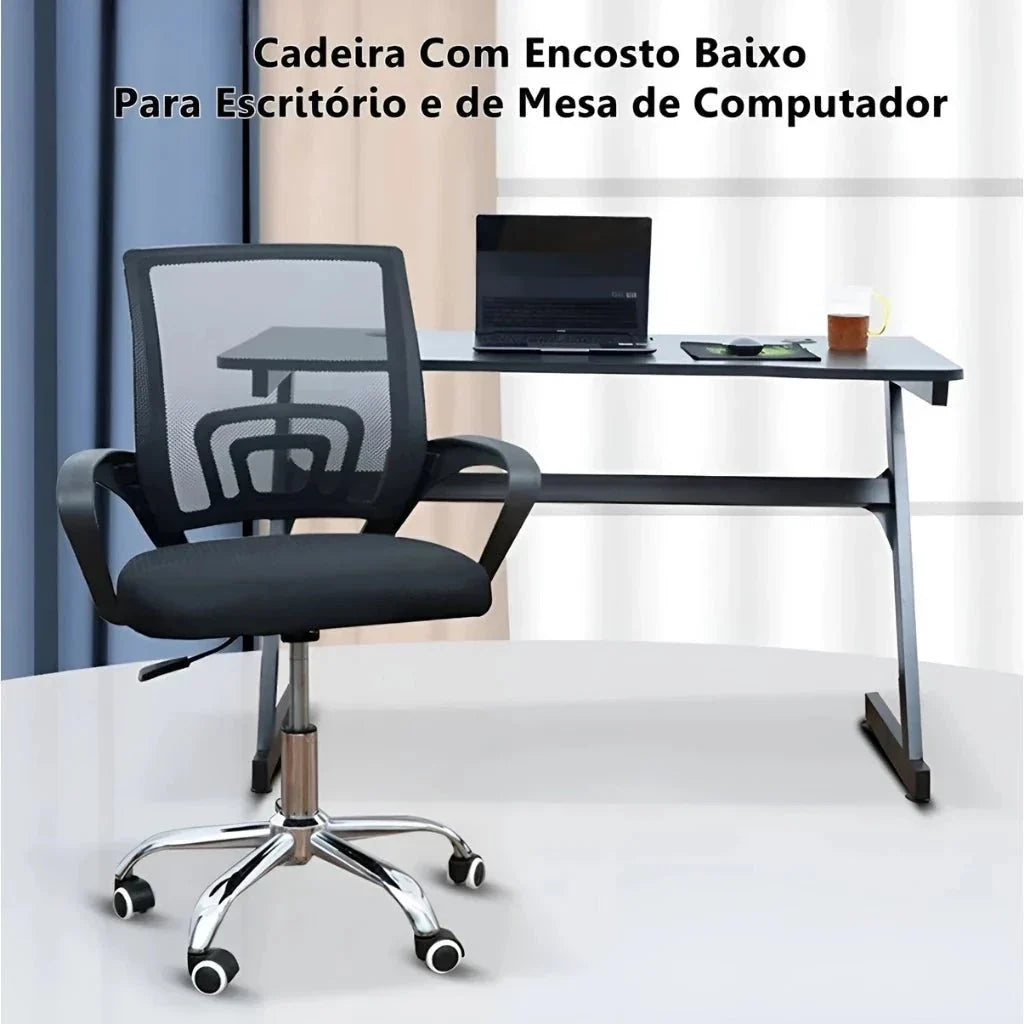 Cadeira de Escritório com Encosto em Tela Mesh