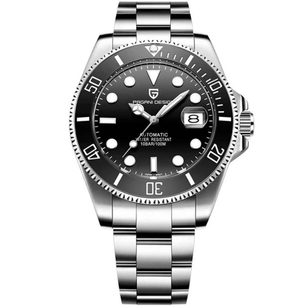 Relógio automático Pagani Design estilo Nautilus com movimento japonês Miyota 8215, cristal de safira, aço 316L e resistência à água 100m.